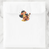 Hula Hula Girl Ronde Sticker (Tas)