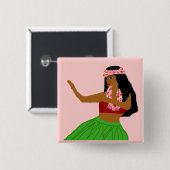 Hula-kanaalknop Vierkante Button 5,1 Cm (Voorkant /achterkant)