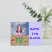 Hula Lula Aankondigingskaart (Staand voorkant)