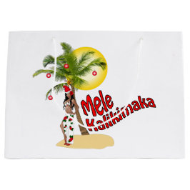 Hula Mele Kalikimaka kerstcadeau Grote tas Groot Cadeauzakje