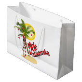 Hula Mele Kalikimaka kerstcadeau Grote tas Groot Cadeauzakje (Voorkant Gekanteld)