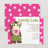 Hula Monkey Kaart (Voorkant / Achterkant)