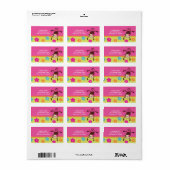 Hula Monkey Luau Adresse de retour Étiquettes (Feuille entière)