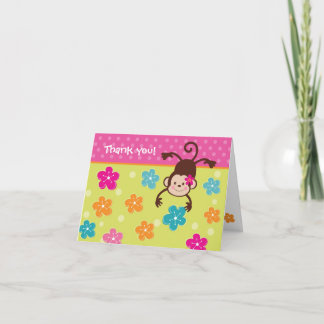 Hula Monkey Luau Anniversaire Merci Note Cartes