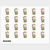 Hula Monkey Ronde Sticker (Vel)
