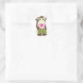 Hula Monkey Ronde Sticker (Tas)