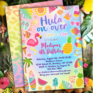 Hula op Luau Verjaardag uitnodiging