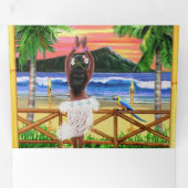 HULA OP NAAR ONZE LUAU DRIELUIK UITNODIGING (Binnenzijde eerst)