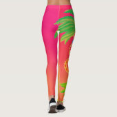 Hula Palm (orange couché de soleil) leggings (Dos)