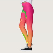 Hula Palm (orange couché de soleil) leggings (Gauche)