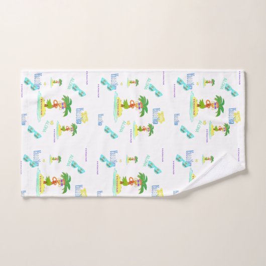 Hula Palm (vakantiepatroon) handdoekset Bad Handdoek (Handdoek)
