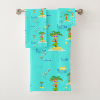 Hula Palm (vakantiepatroon) handdoekset Bad Handdoek