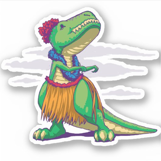Hula Rex Sticker (Voorkant)