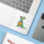 Hula Rex Sticker (Laptop met iPhone)