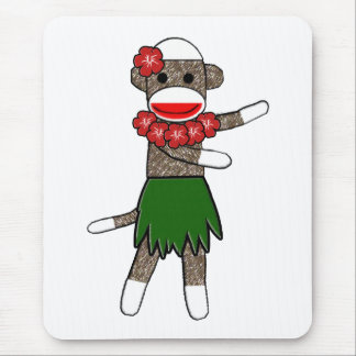 Hula Sockmonkey - Mousepad Muismat