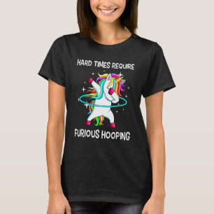Hulahoop Hula Dabbing Hoop Eenhoorn Dance Furious T-shirt