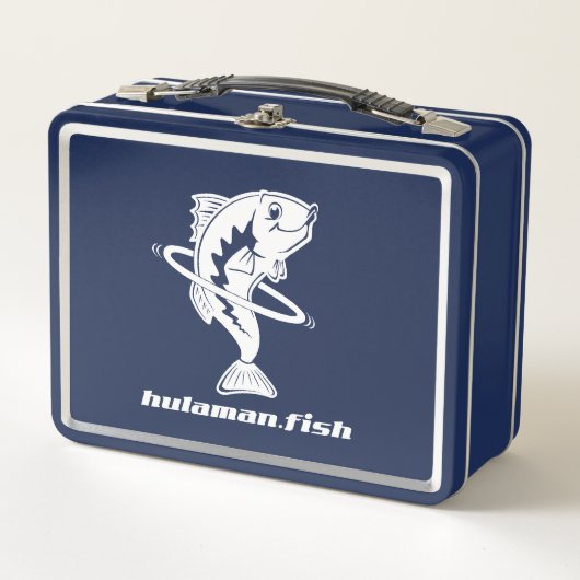 HulaMan Metal Lunch Box Blauw (Voorkant)