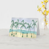 Hulas sur les cartes de plage (Fleur jaune)