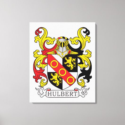 Hulbert Family Crest Canvas Afdruk (Voorkant)
