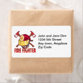 Hulde aan brandweerman etiket (Insitu)
