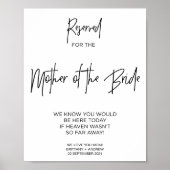 Hulde aan de Bruid Moeder van de Bruid Trouwen Poster (Voorkant)