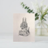 "Hulde aan Gaudi " Briefkaart (Staand voorkant)