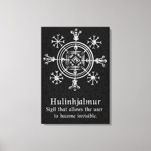 Hulinhjálmur – Noors teken van onzichtbaarheid Canvas Afdruk