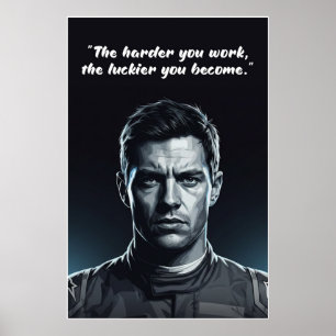 Hülkenberg Quote Poster – Hard Werk Creëert Geluk