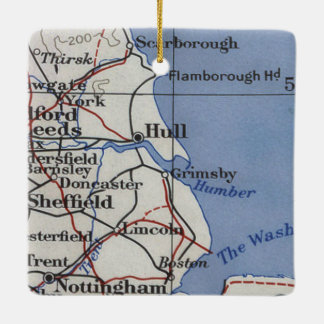 Hull England Map Keramisch Ornament
