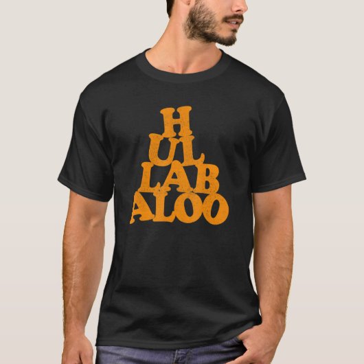 Hullabaloo In A Pile Of Letters Worn Effect T-shirt (Voorkant)