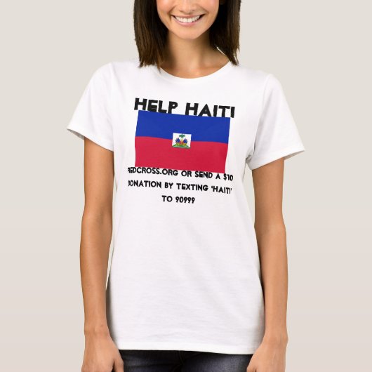 hulp aan haïti t-shirt (Voorkant)