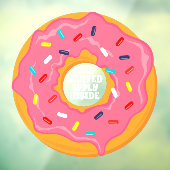 Hulp bij aankopen bij donut vereist in donut gat raamsticker (Vel 3)