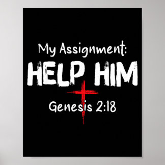 Hulp bij opdracht Genesis 2_18 Christelijk geloof Poster