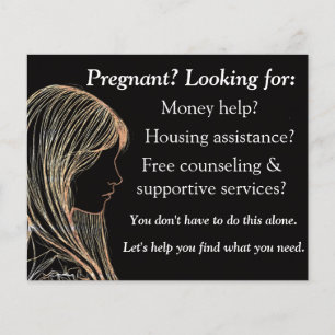 Hulp bij zwangerschap en folder na abortus flyer