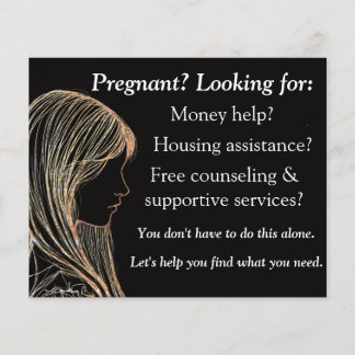 Hulp bij zwangerschap en folder na abortus flyer