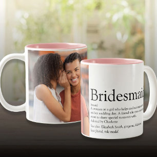 Hulp bruid Definitie Foto Huwelijks Cadeau Tweekleurige Koffiemok