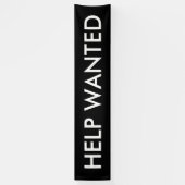Hulp gezocht aanpasbare zwart witte banner (Verticaal)