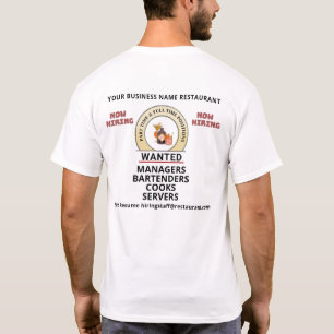 Hulp Gezocht nu het Huren van de Aangepast Werknem T-shirt