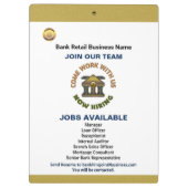 Hulp Gezocht nu het Huren van de Aangepaste Logo v Klembord (Achterkant)