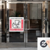 Hulp Gezocht nu Huren past Aangepast toe Raamsticker (Kantoordeur)