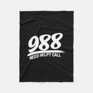 Hulp nodig Bel 988 met lange mouwen Fleece Deken