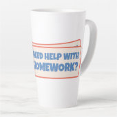 Hulp nodig bij huiswerk? latte mok (Rechterhoek)
