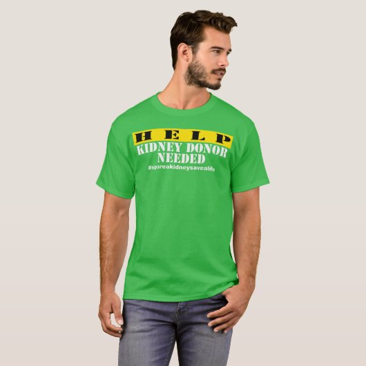 Hulp nodig - Mannen donker T-shirt (Voorkant volledig)