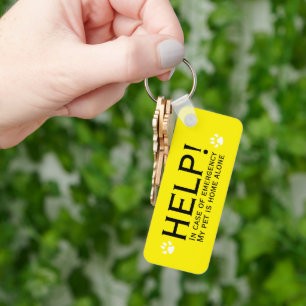 Hulp thuis alleen noodcontact op maat sleutelhanger