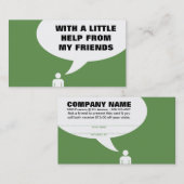 hulp van mijn vrienden comic bubble verwijzing (Voorkant / Achterkant)