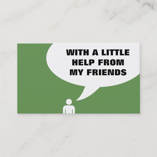 hulp van mijn vrienden comic bubble verwijzing (Voorkant)