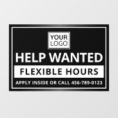 Hulp wilde aangepaste logo huren raamsticker (Vel)