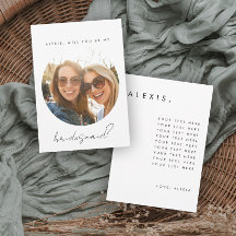 Hulpbruidsmeisje Voorstelkaart