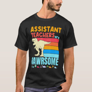 Hulpdocenten zijn geweldig Leraar Retro Dinos T-shirt