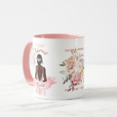 HULPJUFFER VOORSTELCADEAU ZWARTE Caricatuur Mok (Voorkant links)